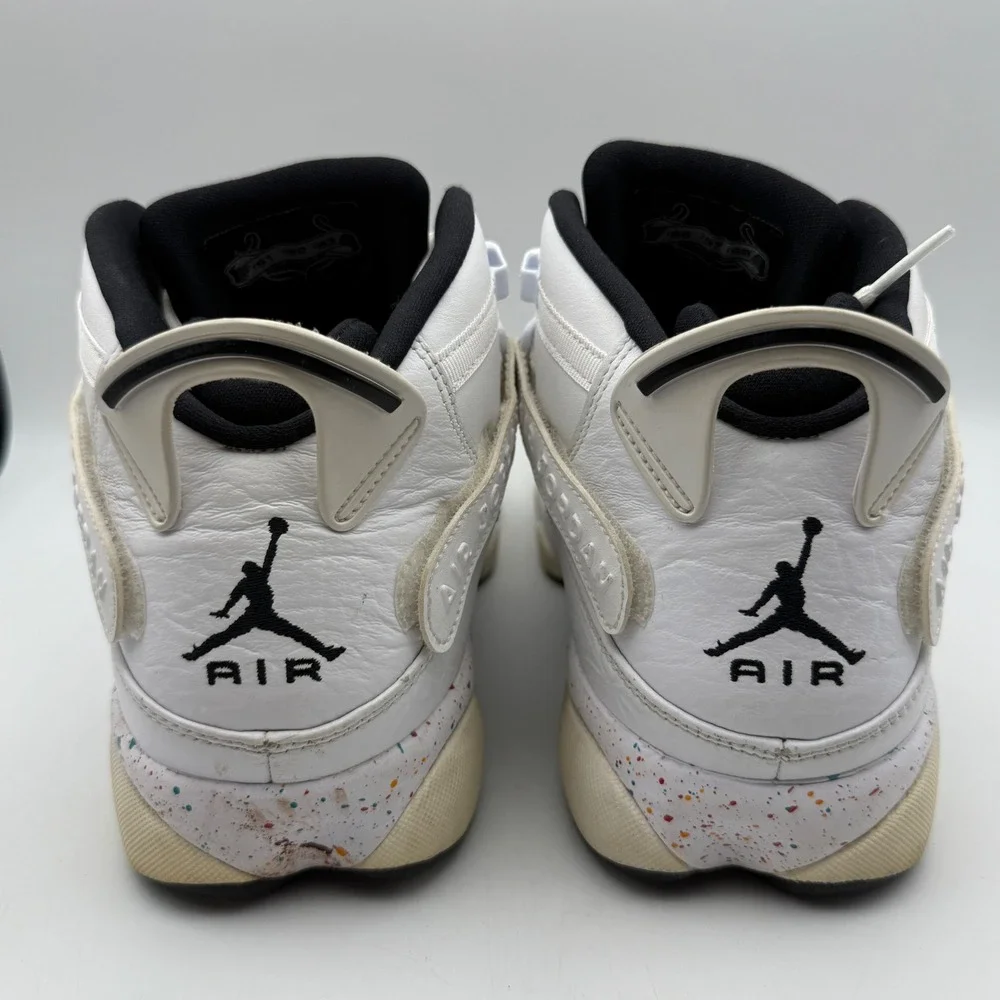 Jordan 6 Rings Basketball Shoes Mens 11 White Confetti Speckle 322992-100